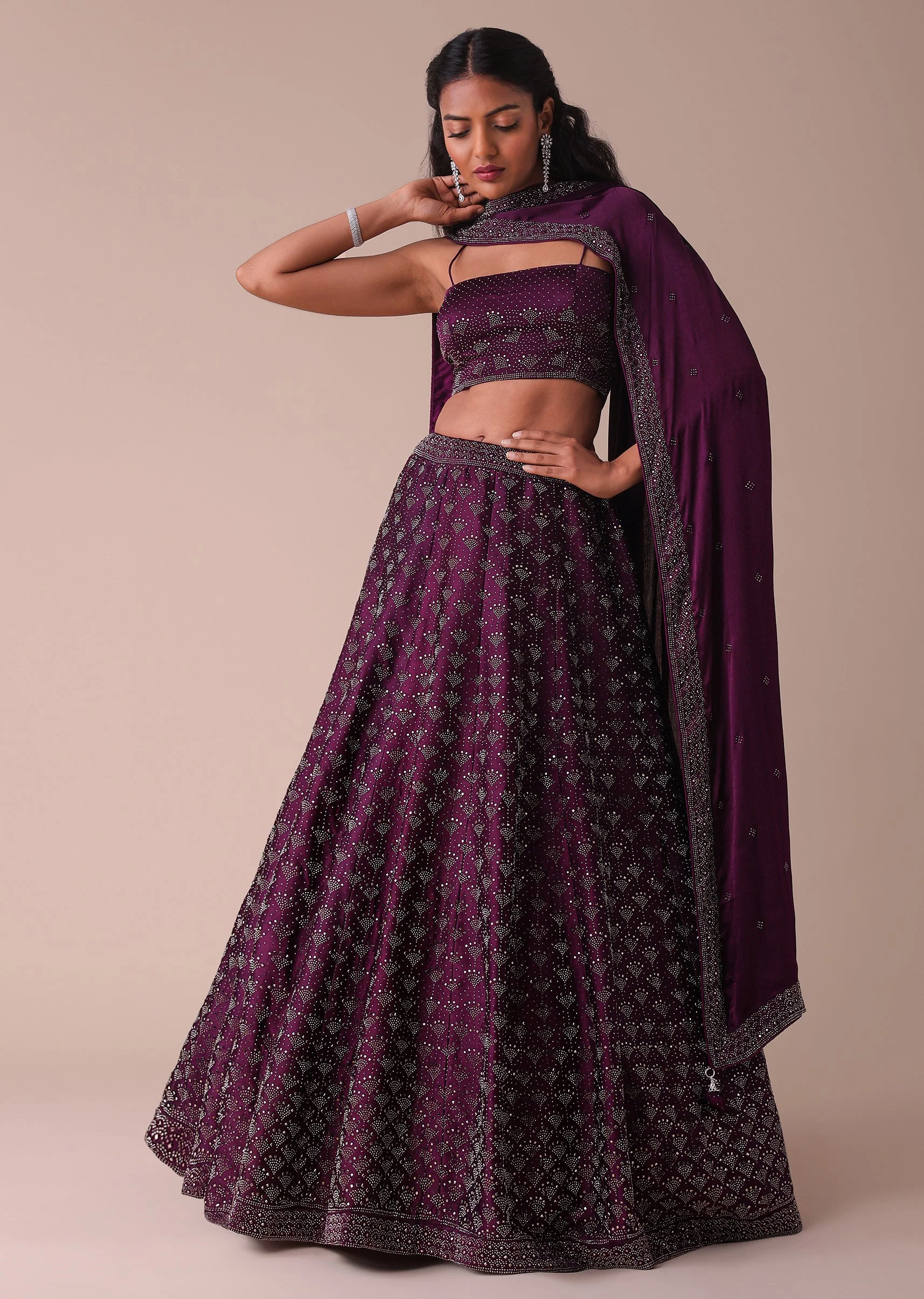 14043-mulberry-purple-wrinkle-satin-lehenga-with-swarovski-crystals-1.webp Mulberry Purple Wrinkle Satin Lehenga With Swarovski Crystals