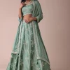 Pista Green Lehenga With Handwork Embroidery