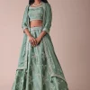 Pista Green Lehenga With Handwork Embroidery