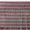 Red And Silver Striped Chanderi Tissue Saree With Pipe Finish Stitched Blouse
