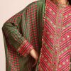 Green Embroidered Crepe Kaftan Kurti And Pant