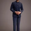 Blue Bandhgala With Embroidered Motif