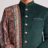 14282-green-velvet-nawabi-set-with-printed-pashmina-dupatta-2.jpg Green Velvet Nawabi Set With Printed Pashmina Dupatta
