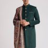14282-green-velvet-nawabi-set-with-printed-pashmina-dupatta-4.jpg Green Velvet Nawabi Set With Printed Pashmina Dupatta