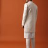 Blush Pink Sherwani Adorned with Intricate Embroidery All Over