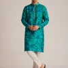 Bottle Green Printed Kurta Set