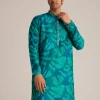 Bottle Green Printed Kurta Set
