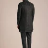 Black Indo Western Set With Mirror Work