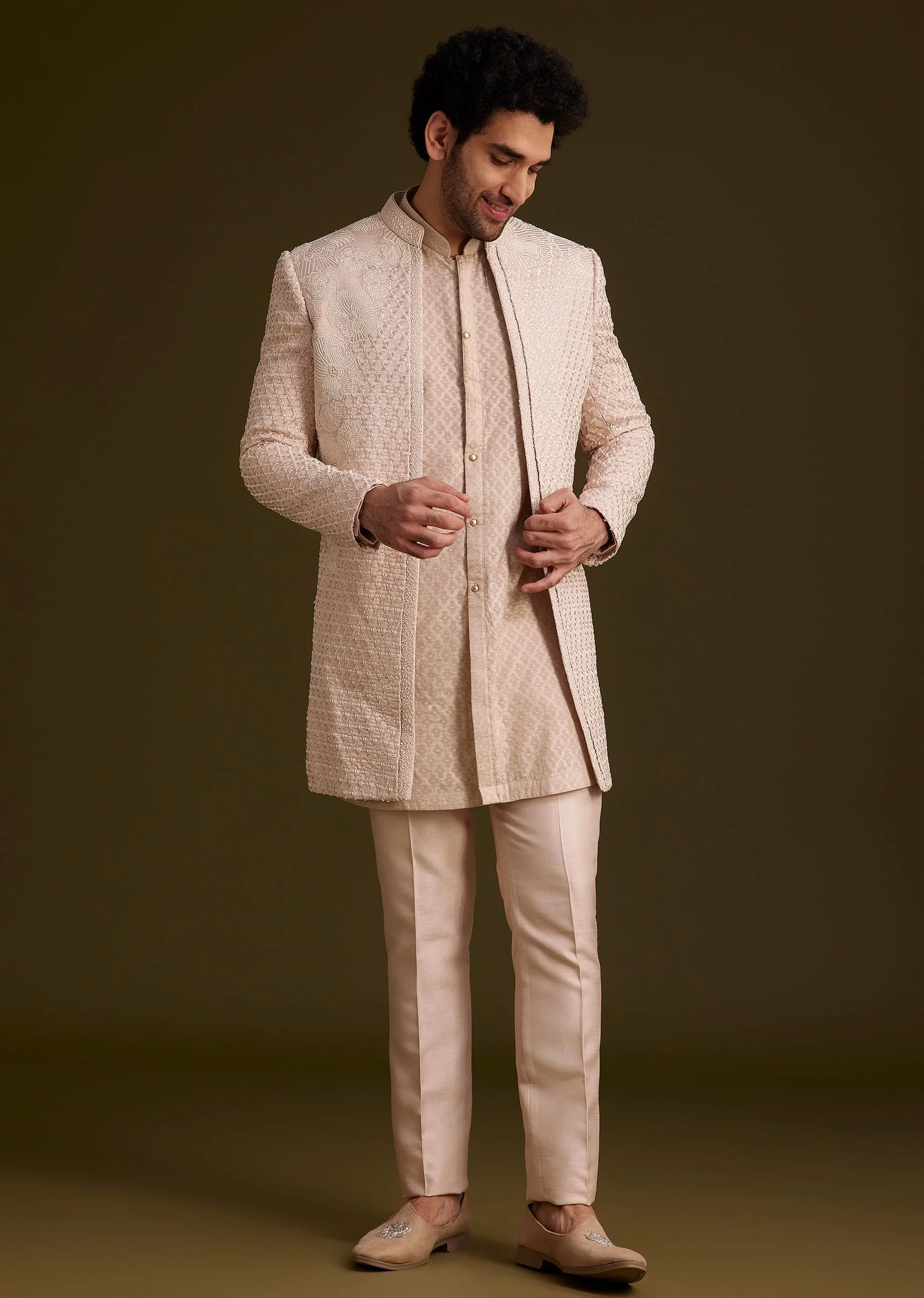 14346-beige-embroidered-indo-western-set-1.webp Beige Embroidered Indo Western Set
