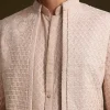 14346-beige-embroidered-indo-western-set-2.webp Beige Embroidered Indo Western Set