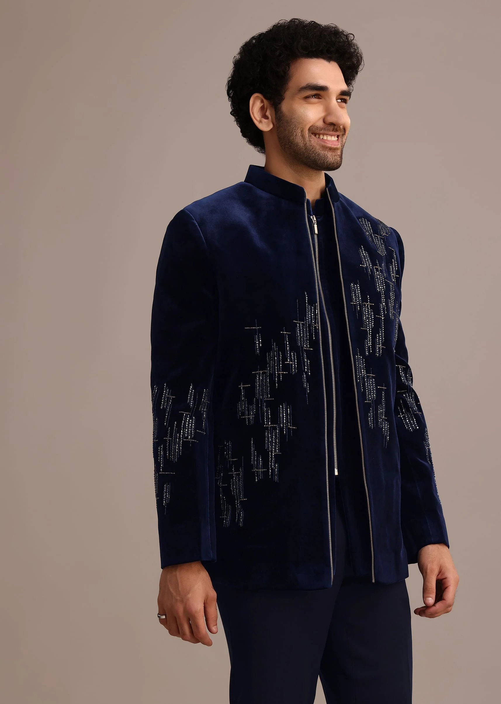 14364-blue-embroidered-indo-western-set-in-velvet-1.webp Blue Embroidered Indo Western Set in Velvet