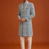 14373-blue-monga-silk-sherwani-with-embroidery-and-beadwork-3.webp Blue Monga Silk Sherwani With Embroidery And Beadwork