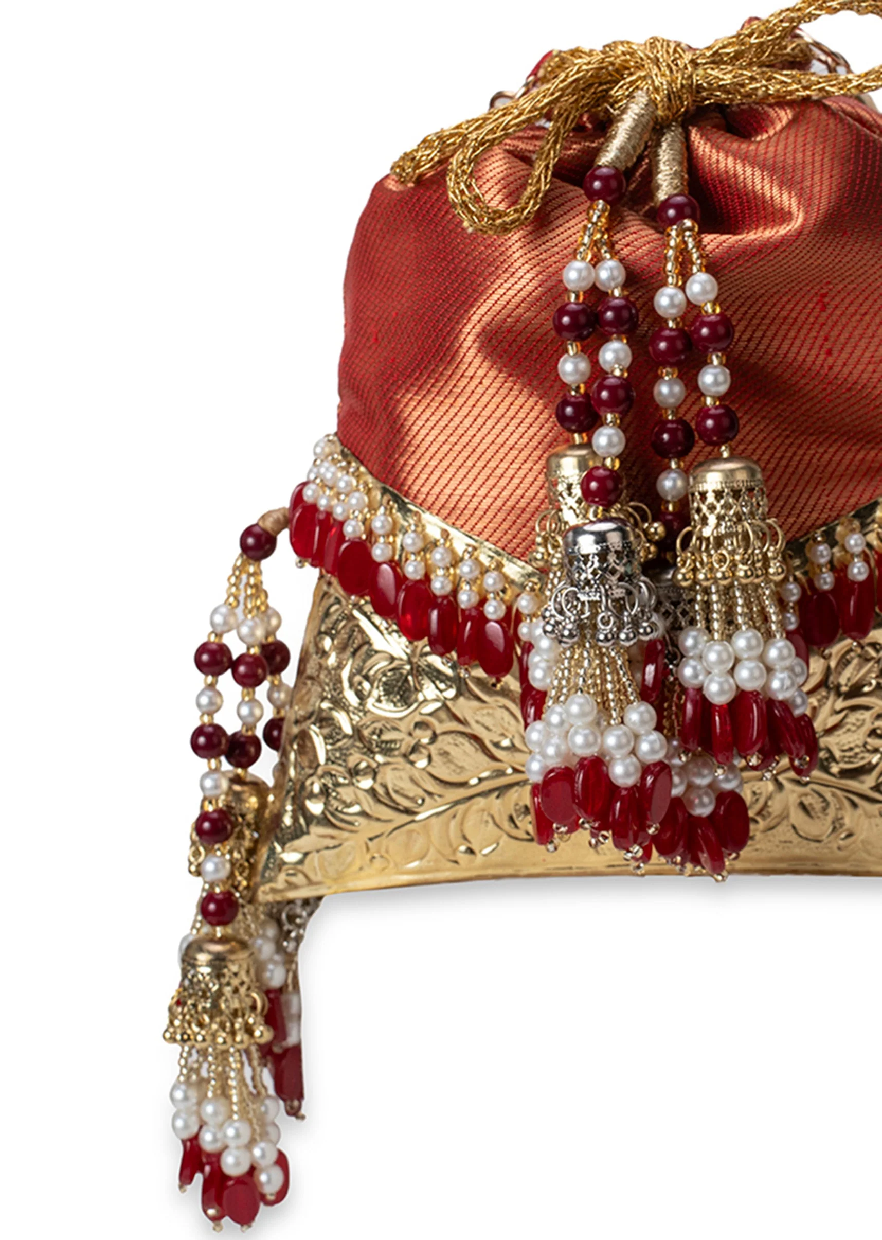 Red Brocade Potli Bag