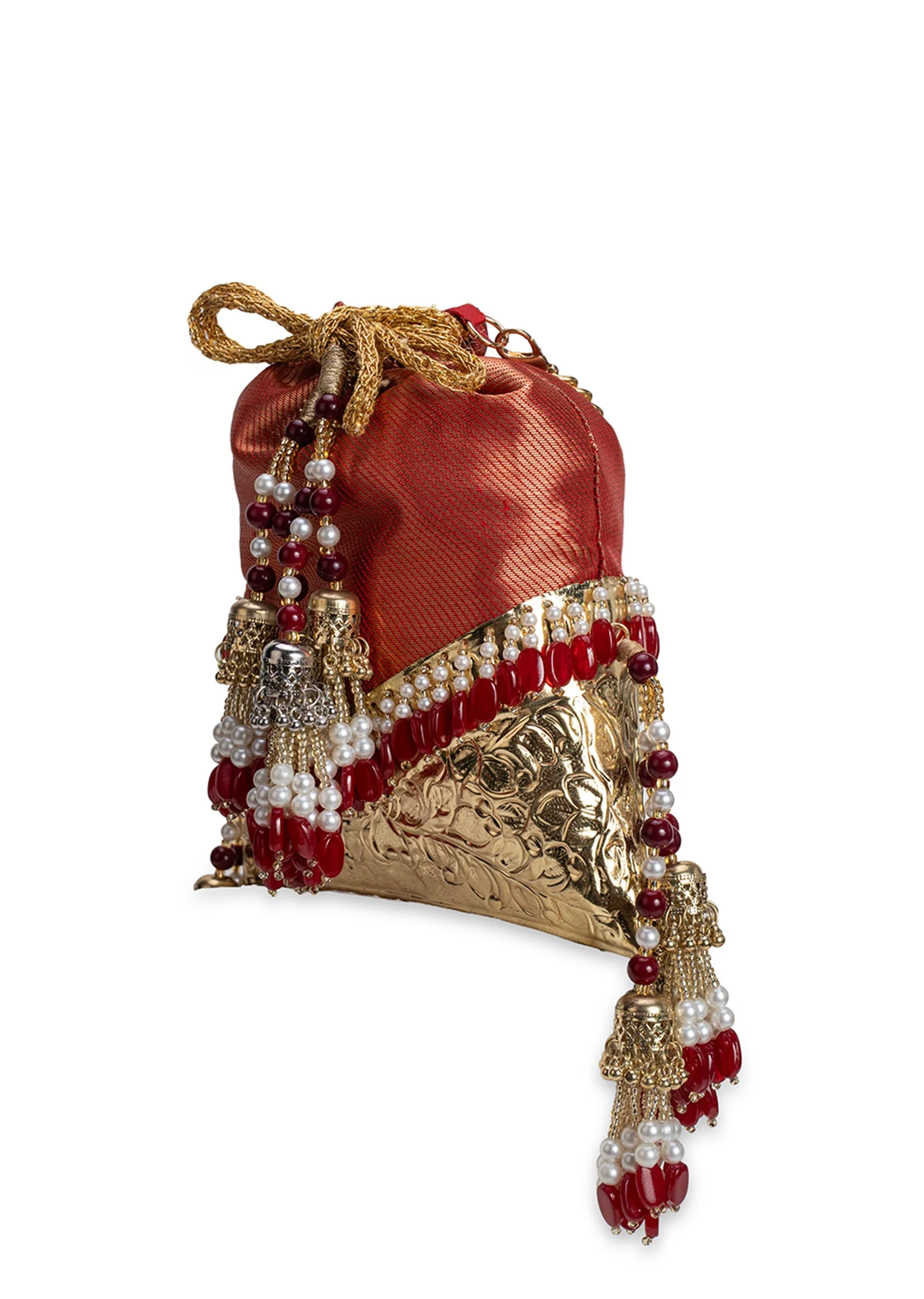 Red Brocade Potli Bag
