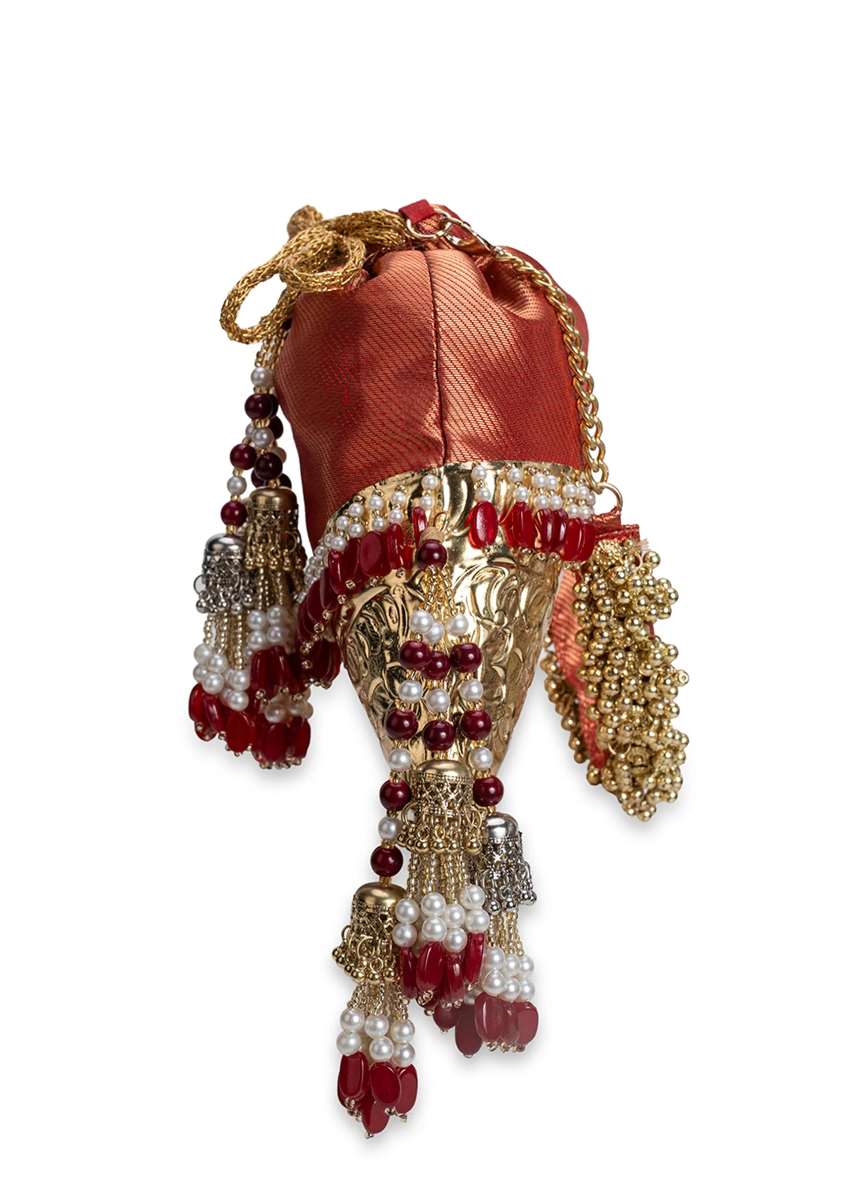 Red Brocade Potli Bag