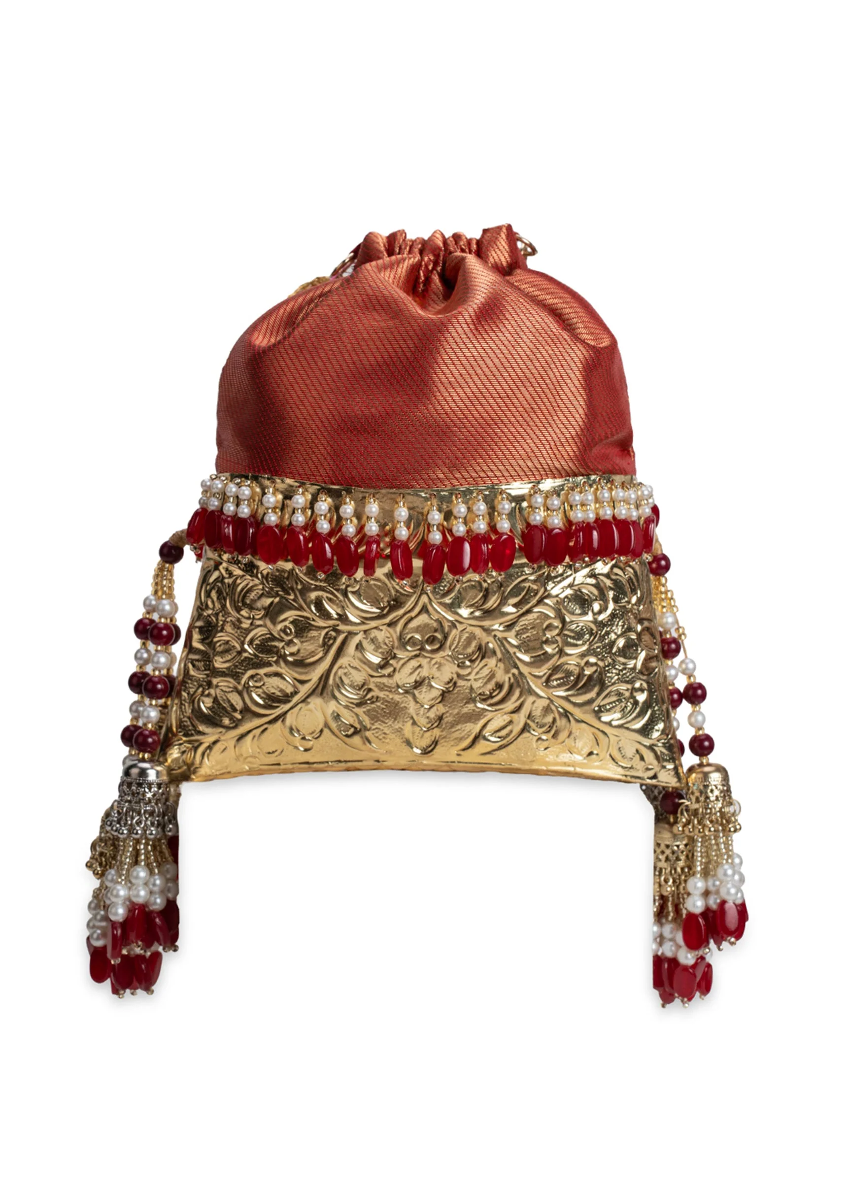 Red Brocade Potli Bag
