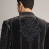 14409-black-velvet-indowestern-set-with-cut-dana-embellishment-4.jpg Black Velvet Indowestern Set With Cut Dana Embellishment