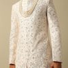 Majestic White Raw Silk Sherwani