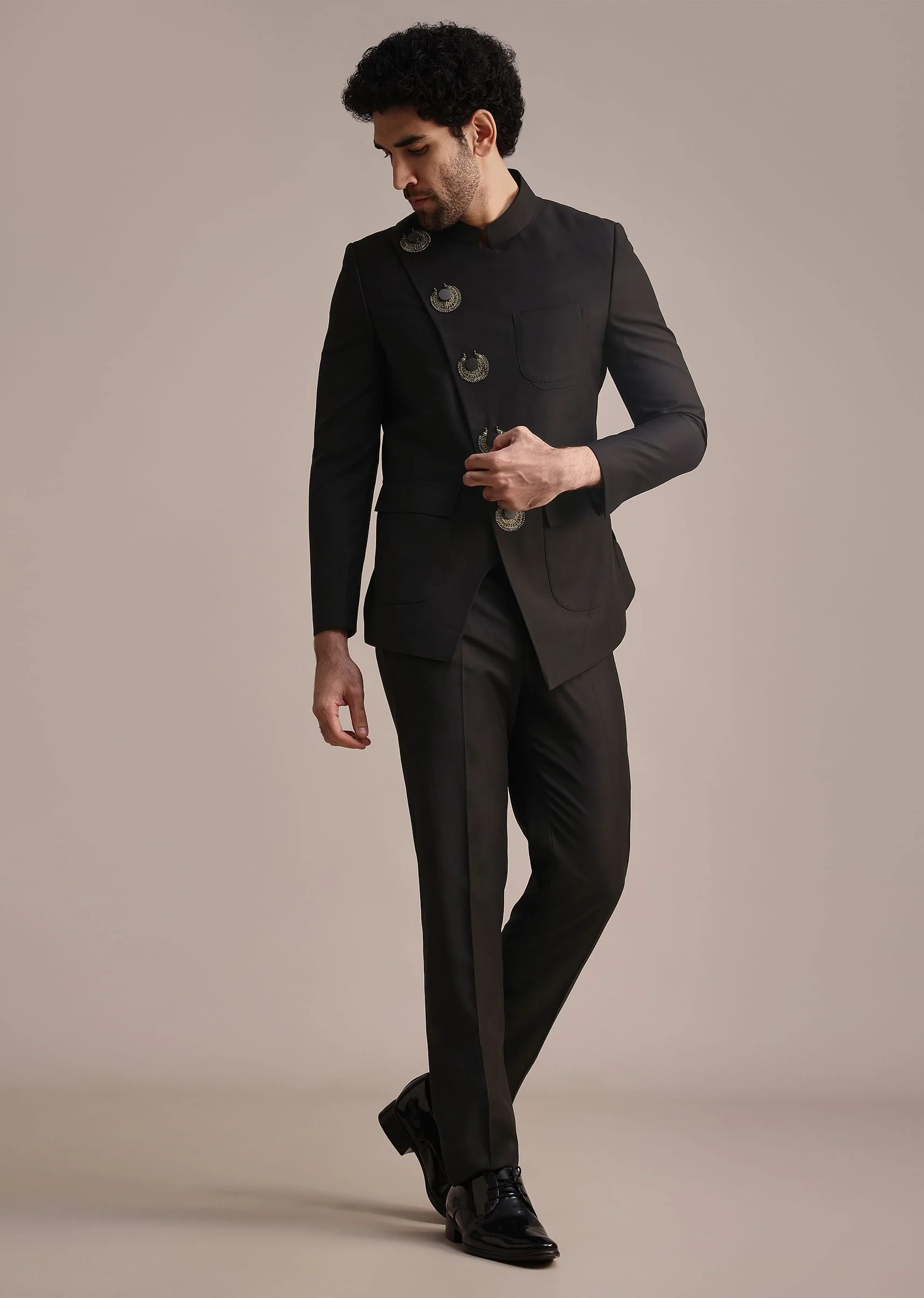 14454-black-rayon-angrakha-jodhpuri-suit-1.webp Black Rayon Angrakha Jodhpuri Suit
