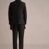 Black Rayon Angrakha Jodhpuri Suit