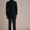 Black Rayon Tuxedo With Pintuck Detailing