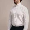 Black Rayon Tuxedo With Pintuck Detailing