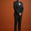 Black Salli Embellished Tuxedo Set