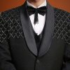 Black Salli Embellished Tuxedo Set