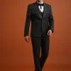 Black Salli Embellished Tuxedo Set