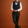 Black Salli Embellished Tuxedo Set