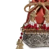 Red And Silver Brocade Potli Bag