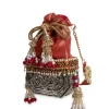 Red And Silver Brocade Potli Bag