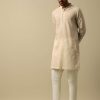 Luxurious Beige Silk Sherwani