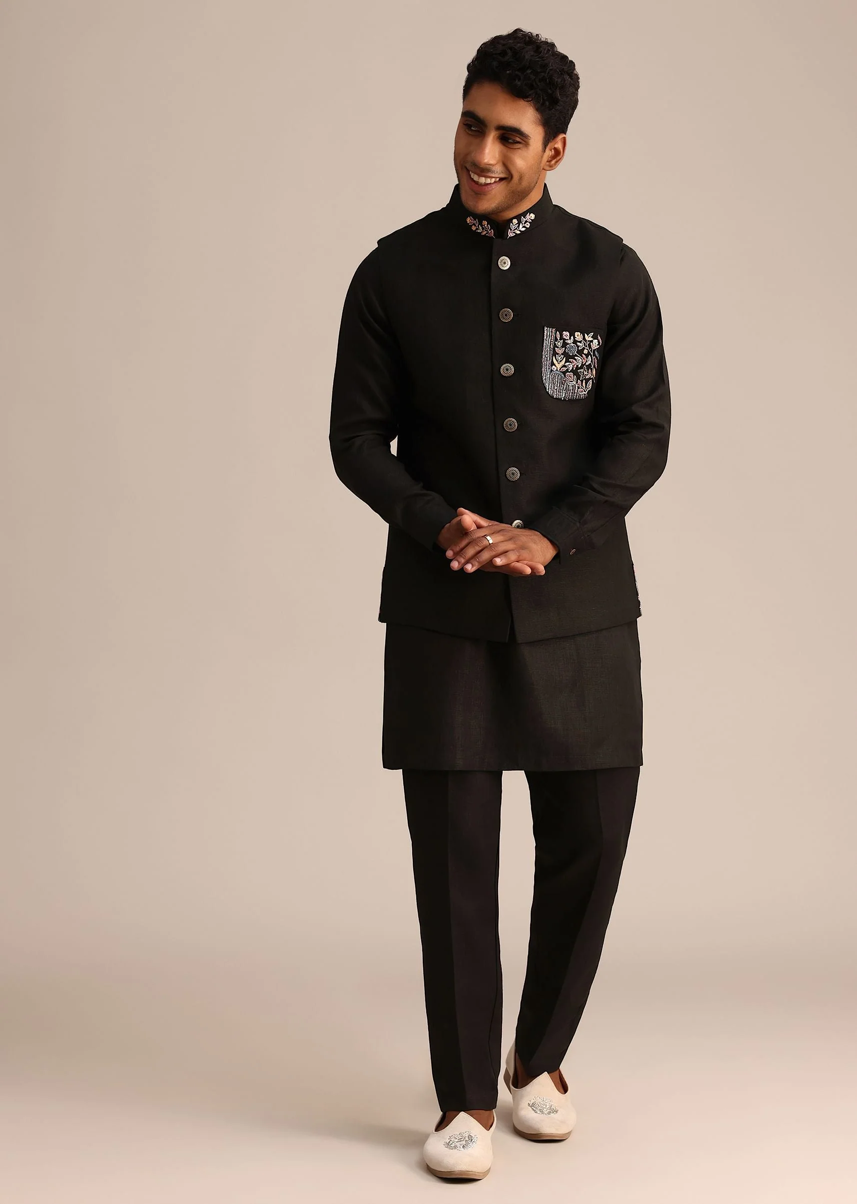14563-black-linen-floral-resham-work-jacket-kurta-set-1.webp Black Linen Floral Resham Work Jacket Kurta Set