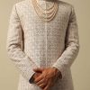 Timeless Peach Raw Silk Sherwani