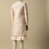 Timeless Peach Raw Silk Sherwani
