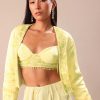 14604-yellow-ombre-organza-blouse-and-palazzo-with-jacket-2.jpg Yellow Ombre Organza Blouse And Palazzo With Jacket