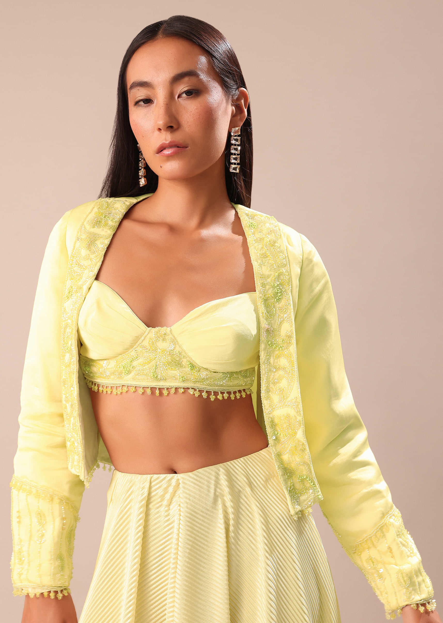 14604-yellow-ombre-organza-blouse-and-palazzo-with-jacket-2.jpg Yellow Ombre Organza Blouse And Palazzo With Jacket