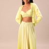 14604-yellow-ombre-organza-blouse-and-palazzo-with-jacket-4.jpg Yellow Ombre Organza Blouse And Palazzo With Jacket