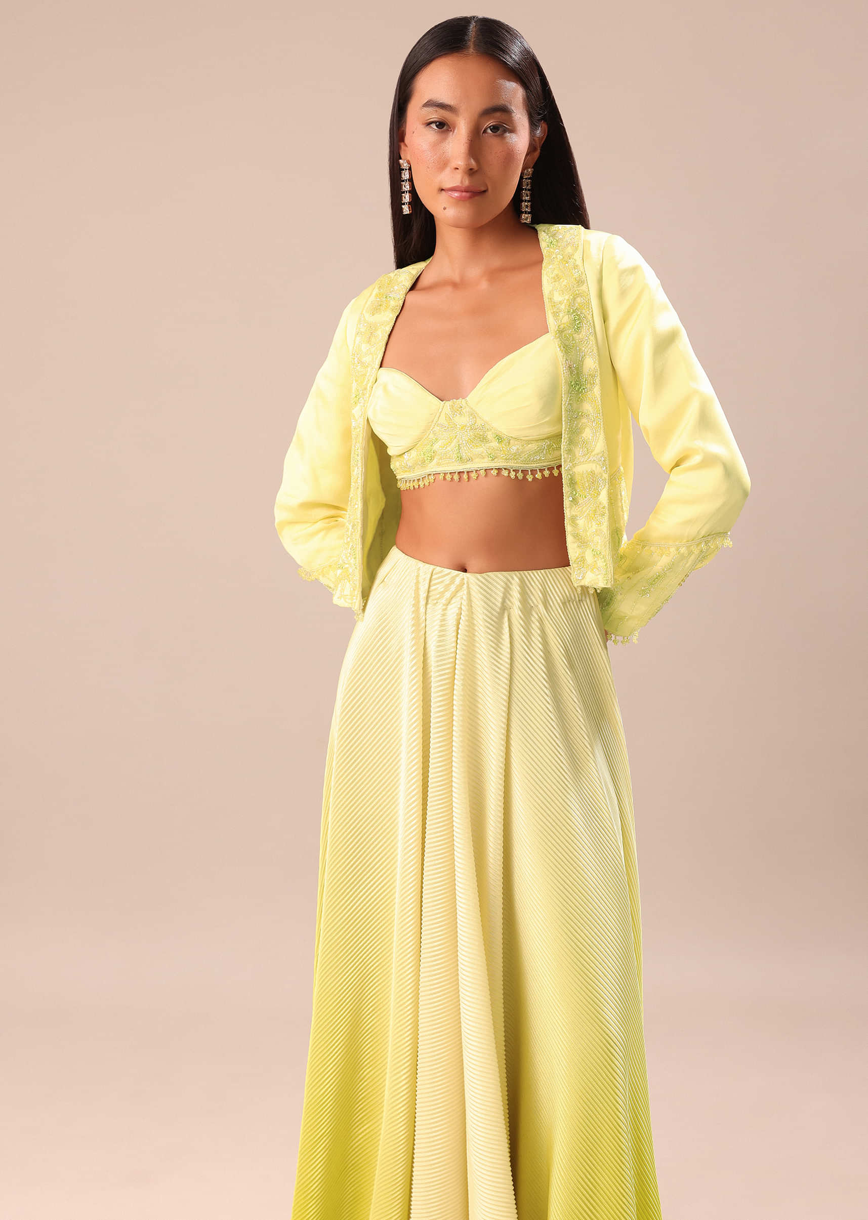 14604-yellow-ombre-organza-blouse-and-palazzo-with-jacket-4.jpg Yellow Ombre Organza Blouse And Palazzo With Jacket