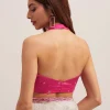 Pink Ombre Sequins Saree With Scallop Border