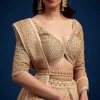 Beige Brocade Lehenga Set And Belt