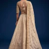 Beige Brocade Lehenga Set And Belt