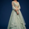 Mint Green Embroidered Lehenga Set