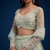Mint Green Embroidered Lehenga Set