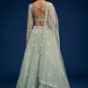 Mint Green Embroidered Lehenga Set