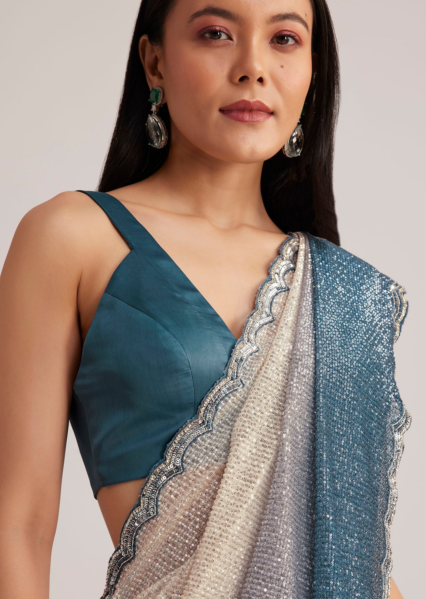 1493-peacock-blue-ombre-sequins-saree-with-scalloped-embroidered-border-3.jpg Peacock Blue Ombre Sequins Saree With Scalloped Embroidered Border