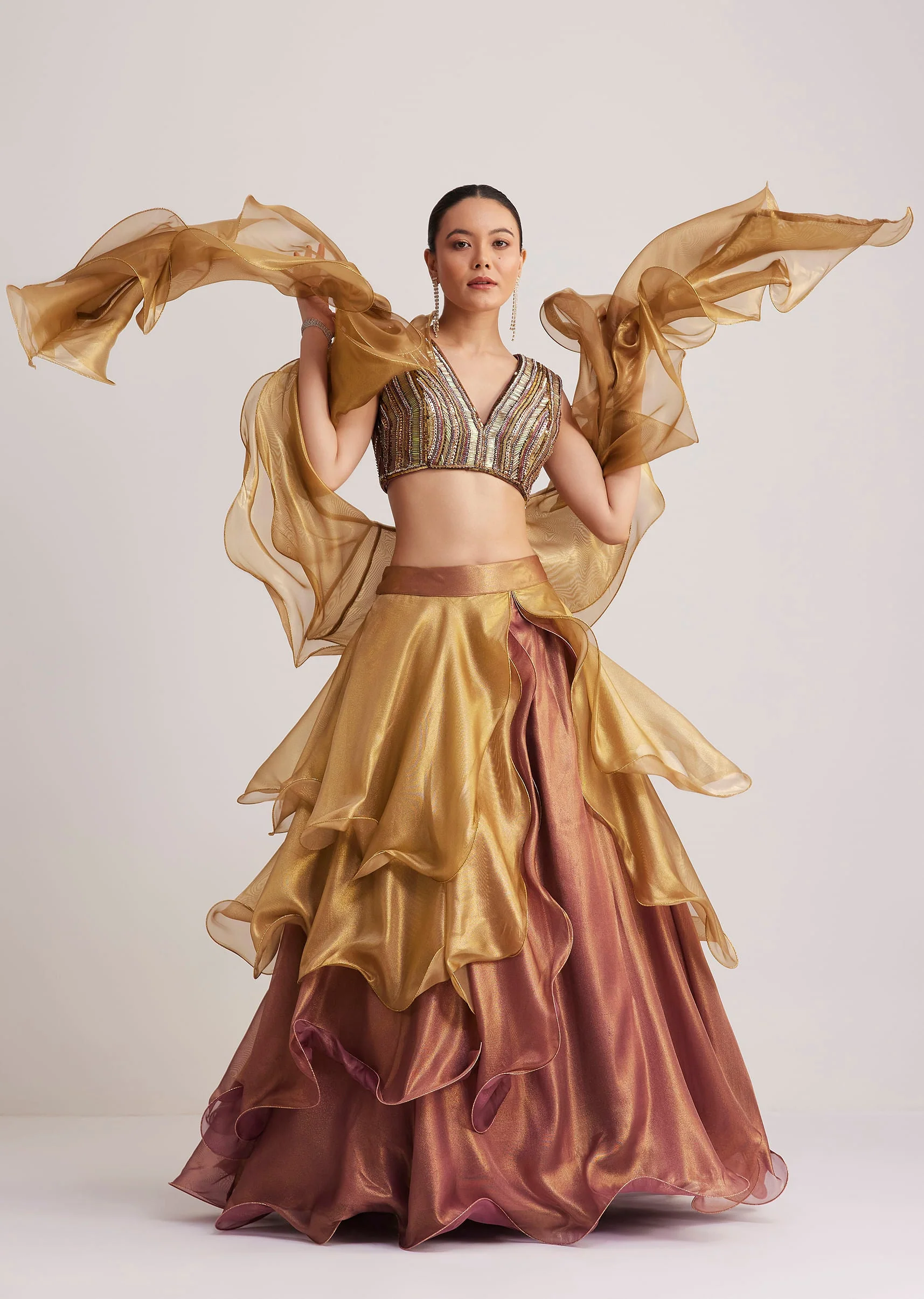 15030-us-0-us-0-variation-1.webp Gold And Mauve Organza Embellished Lehenga Set
