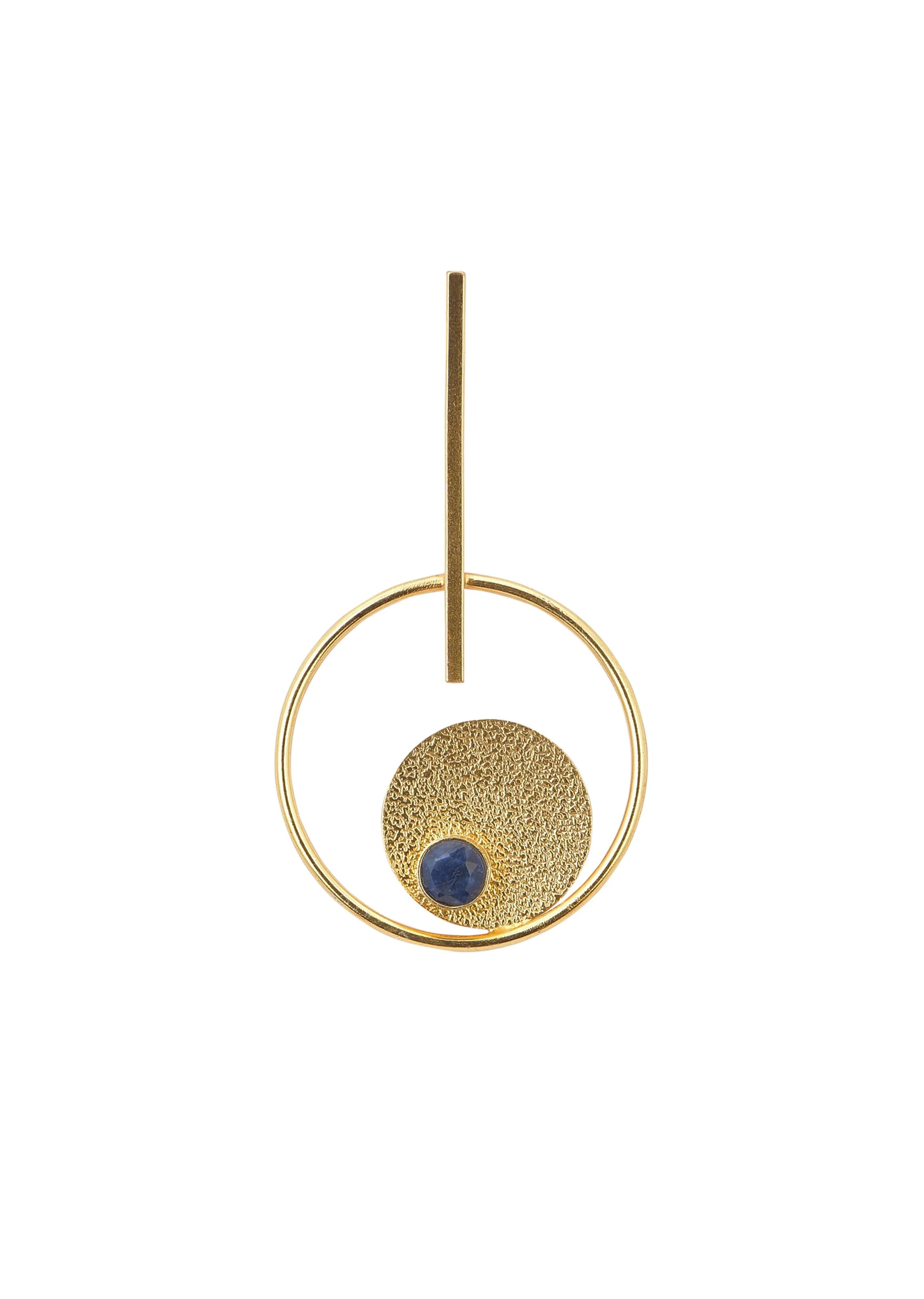 15117-gold-symetrical-danglers-with-blue-enamel-detail-1.webp Gold Symetrical Danglers With Blue Enamel Detail