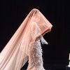 Beige Fish-Cut Lehenga And Blouse With Crystal Tassels